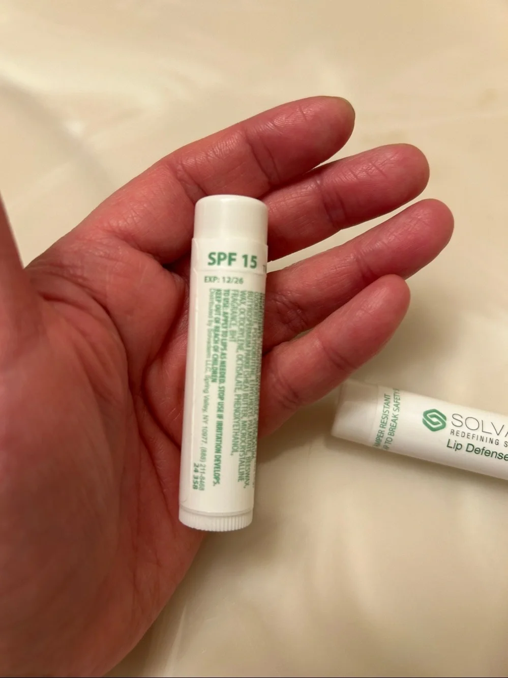 SOLVADERM Lip Defense SPF 15 Lip Balm BUNDLE OF 2
